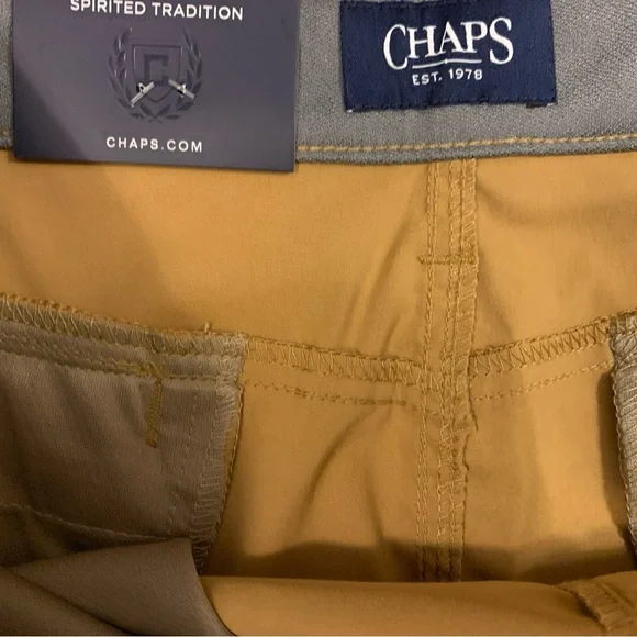 Chaps Performance Golf Shorts Men's 36 X 10.5" Brown Burlwood Stretch Activewear - Picture 3 of 3